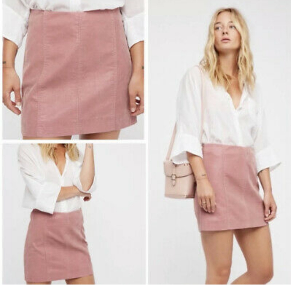 Free people vegan leather mini skirt size 4 - Picture 4 of 13